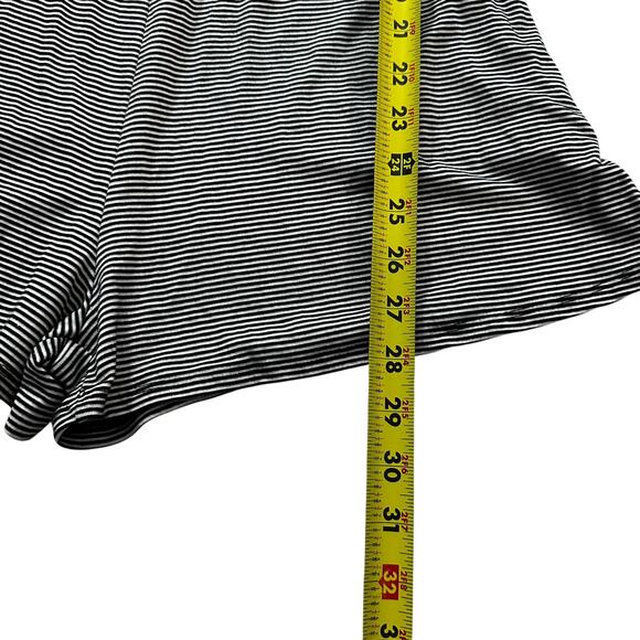 Rolla Coster Black/White Stripe Elastic Waist Romper Women's Size Medium 23-11-2 - Picture 5 of 7